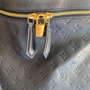 LV Spontini Black Leather Cross Body Bag